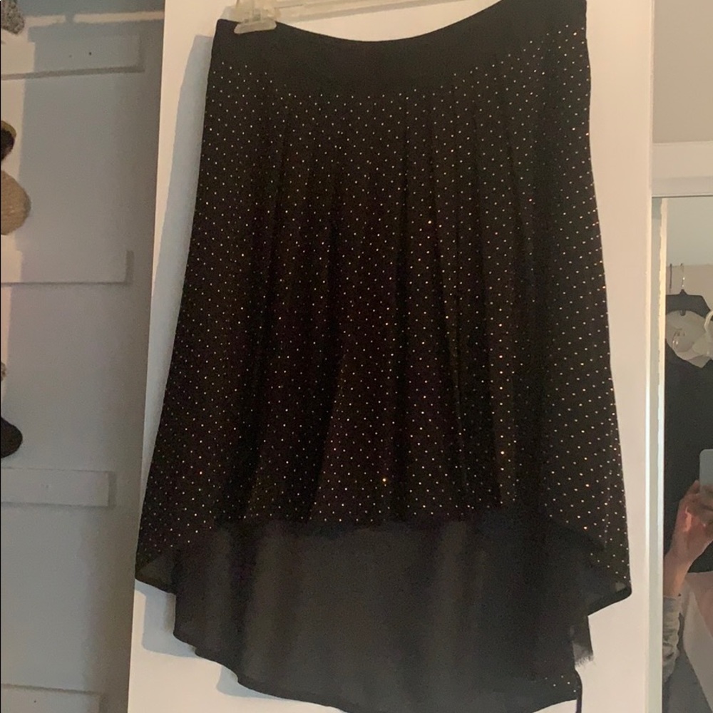 Bebe high low glittery skirt